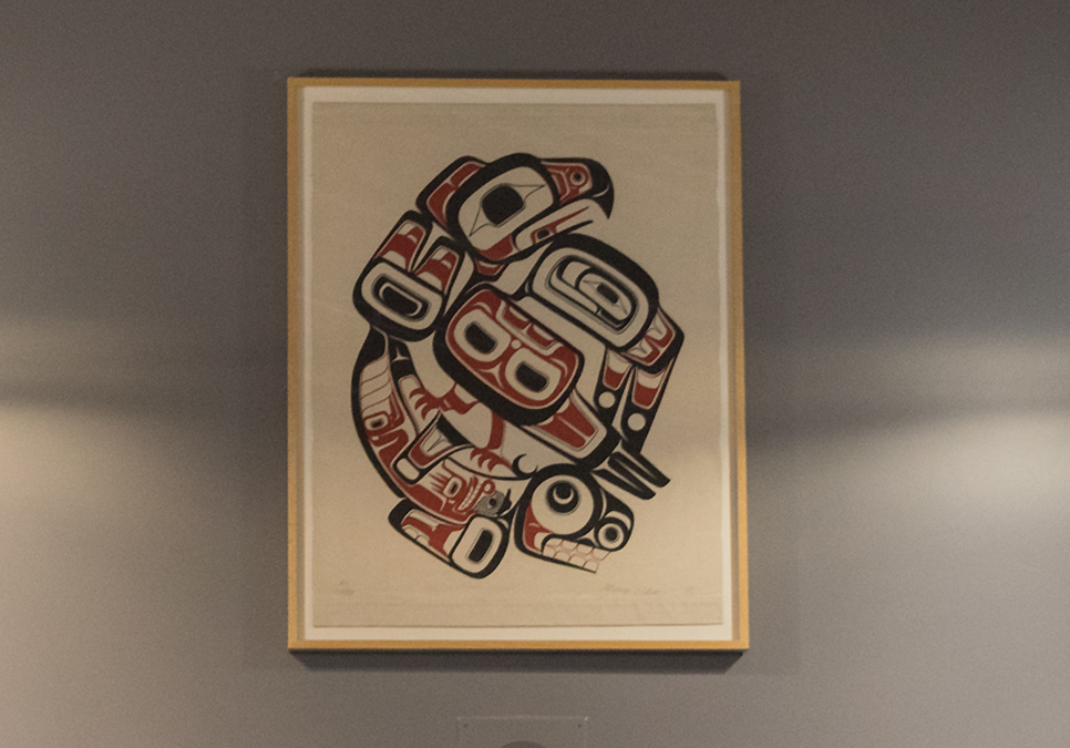 Artwork by Marvin Oliver at the Broadview Branch