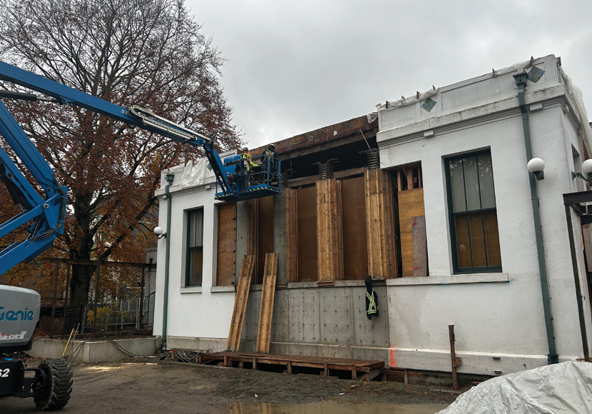 University Branch exterior west wall