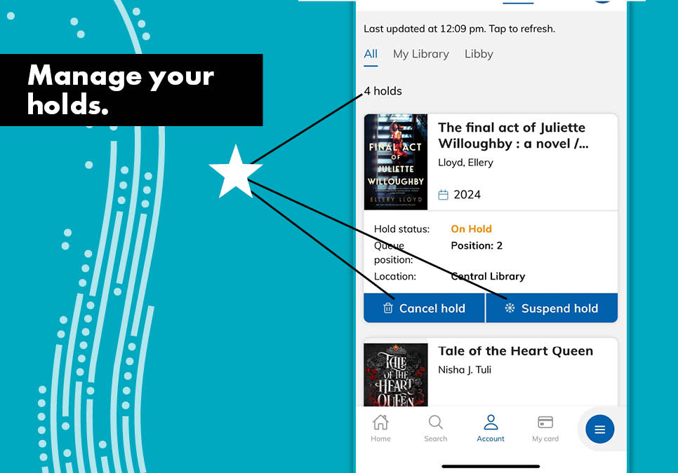 Manage your holds. 
